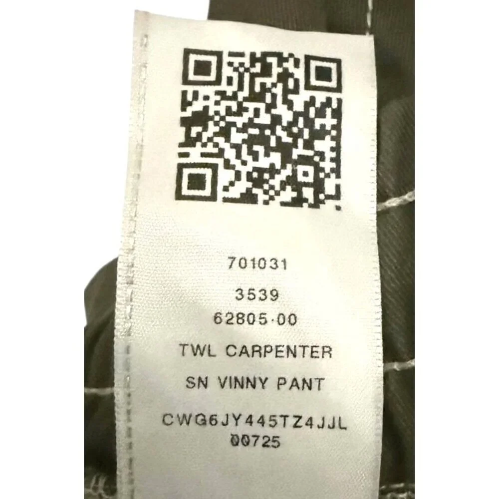True Religion Mens Green Mid Rise Pockets Twill Carpenter Vinny Pants Sz 32 New